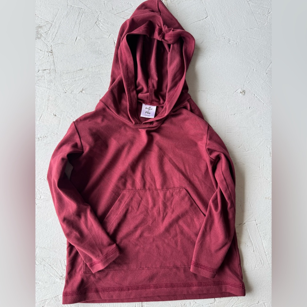 Kids Long Sleeve Hoodie - Maroon